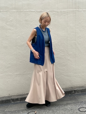 「青」｜BLACKBYMOUSSY_staffさん（レディース・158cm）の春コーディネート