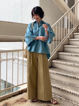 「アイテム（バッグ、ホワイト系）」を使った、BLACKBYMOUSSY_staffさん（レディース・158cm）の春コーディネート