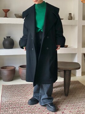 「BLACK BY MOUSSY（ブラックバイマウジー）のアイテム（その他アウター）」を使った、BLACKBYMOUSSY_staffさん（レディース・158cm）の秋コーディネート