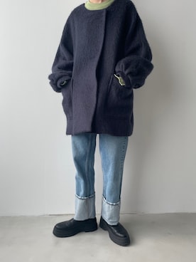 「BLACK BY MOUSSY（ブラックバイマウジー）のアイテム（その他アウター）」を使った、BLACKBYMOUSSY_staffさん（レディース・158cm）の秋コーディネート