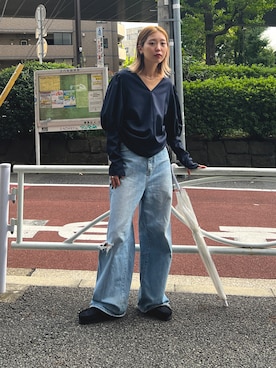 「BLACK BY MOUSSY（ブラックバイマウジー）のアイテム」を使った、BLACKBYMOUSSY_staffさん（レディース・158cm）の秋コーディネート