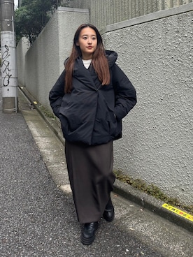 「BLACK BY MOUSSY（ブラックバイマウジー）のアイテム（ジャケット/アウター）」を使った、BLACKBYMOUSSY_staffさん（レディース・158cm）の秋コーディネート