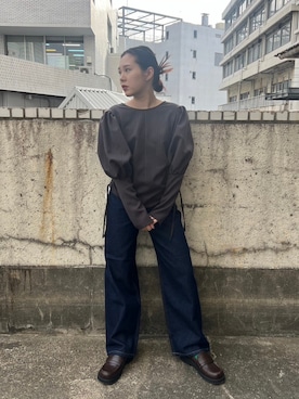 「BLACK BY MOUSSY（ブラックバイマウジー）のアイテム」を使った、BLACKBYMOUSSY_staffさん（レディース・158cm）の秋コーディネート