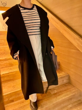 「BLACK BY MOUSSY（ブラックバイマウジー）のアイテム（その他アウター）」を使った、BLACKBYMOUSSY_staffさん（レディース・158cm）の冬コーディネート