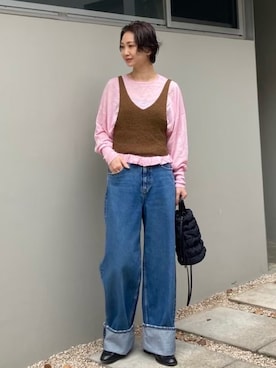 BLACKBYMOUSSY_staffさん（レディース・158cm）の春コーディネート