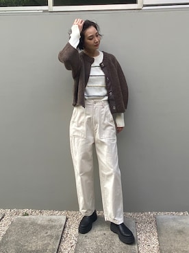 「アイテム（トップス、ブラウン系）」を使った、BLACKBYMOUSSY_staffさん（レディース・158cm）の秋コーディネート
