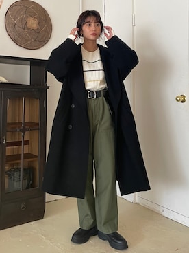 「BLACK BY MOUSSY（ブラックバイマウジー）のアイテム（その他アウター）」を使った、BLACKBYMOUSSY_staffさん（レディース・158cm）の秋コーディネート