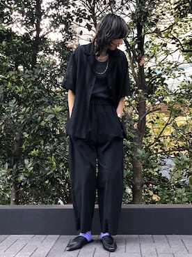 「サンダルに靴下」｜BLACKBYMOUSSY_staffさん（レディース・158cm）の春コーディネート