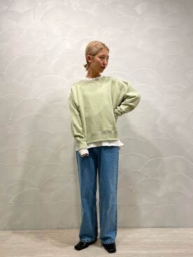 「ピスタチオ」｜「アイテム（スウェット）」を使った、BLACKBYMOUSSY_staffさん（レディース・160cm）の秋コーディネート