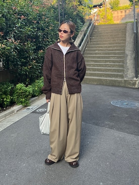 「BLACK BY MOUSSY（ブラックバイマウジー）のアイテム」を使った、BLACKBYMOUSSY_staffさん（レディース・158cm）の秋コーディネート