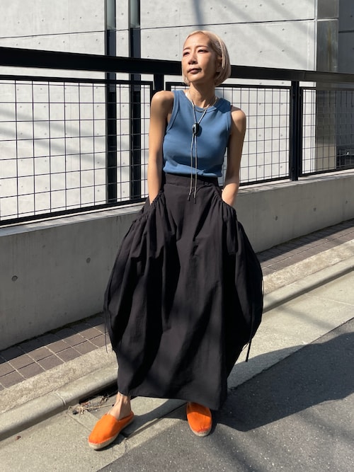 スカート BLACK BY MOUSSY gather balloon skirt BLACK BY MOUSSY（ブラックバイマウジー）の「gather balloon