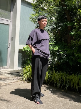 「ワイドシルエット」｜BLACKBYMOUSSY_staffさん（レディース・158cm）の夏コーディネート