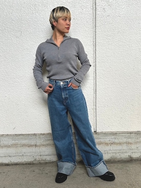 「BLACK BY MOUSSY（ブラックバイマウジー）のアイテム」を使った、BLACKBYMOUSSY_staffさん（レディース・158cm）の秋コーディネート