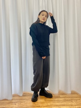 「サイドゴアブーツ」｜BLACKBYMOUSSY_staffさん（レディース・158cm）の秋コーディネート