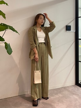 「BLACK BY MOUSSY（ブラックバイマウジー）のアイテム（その他アウター）」を使った、BLACKBYMOUSSY_staffさん（レディース・158cm）の春コーディネート