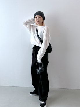 「BLACK BY MOUSSY（ブラックバイマウジー）のアイテム」を使った、BLACKBYMOUSSY_staffさん（レディース・158cm）の秋コーディネート