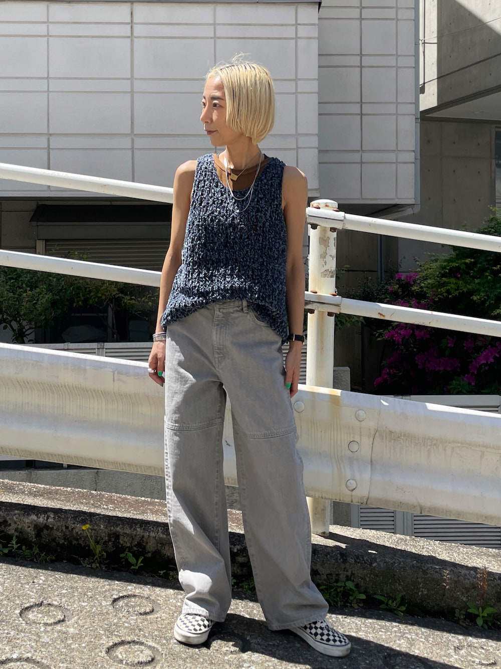 パンツ BLACK by MOUSSY Switching gray denim BLACK BY MOUSSY（ブラックバイマウジー）の「switching gray