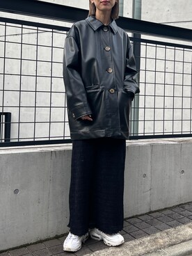 「BLACK BY MOUSSY（ブラックバイマウジー）のアイテム（その他アウター）」を使った、BLACKBYMOUSSY_staffさん（レディース・158cm）の冬コーディネート