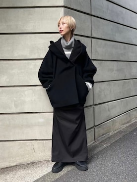 「BLACK BY MOUSSY（ブラックバイマウジー）のアイテム（その他アウター）」を使った、BLACKBYMOUSSY_staffさん（レディース・158cm）の秋コーディネート