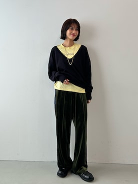 「BLACK BY MOUSSY（ブラックバイマウジー）のアイテム」を使った、BLACKBYMOUSSY_staffさん（レディース・158cm）の秋コーディネート