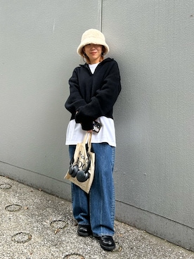 「BLACK BY MOUSSY（ブラックバイマウジー）のアイテム」を使った、BLACKBYMOUSSY_staffさん（レディース・158cm）の秋コーディネート