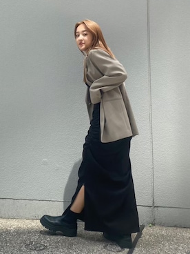 「BLACK BY MOUSSY（ブラックバイマウジー）のアイテム（ジャケット/アウター）」を使った、BLACKBYMOUSSY_staffさん（レディース・158cm）の秋コーディネート