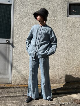 「BLACK BY MOUSSY（ブラックバイマウジー）のアイテム（その他アウター）」を使った、BLACKBYMOUSSY_staffさん（レディース・158cm）の春コーディネート