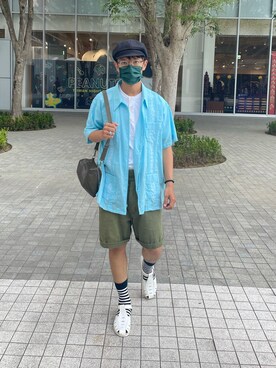 「VINTAGE（ヴィンテージ）のアイテム（サンダル）」を使った、saverdjmさん（メンズ・172cm）の春コーディネート