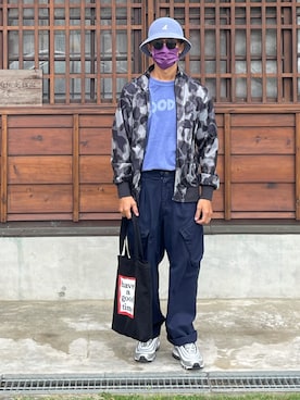 「RIPNDIP（リップンディップ）のアイテム」を使った、saverdjmさん（メンズ・172cm）の春コーディネート