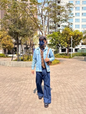「blue」｜「アイテム（ジャケット/アウター）」を使った、saverdjmさん（メンズ・172cm）の春コーディネート