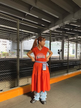 「HELLO.SANFRANCISCO（ハローサンフランシスコ）のアイテム」を使った、遠藤花彩さん（骨格ウェーブ・レディース・162cm）の夏コーディネート
