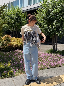 「アイテム（財布/小物）」を使った、遠藤花彩さん（レディース・162cm）の夏コーディネート