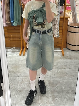 「アイテム（シャツ/ブラウス）」を使った、遠藤花彩さん（レディース・162cm）の夏コーディネート