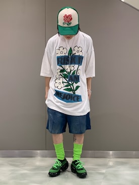 「grounds（グラウンズ）のアイテム」を使った、わたるさん（メンズ・161cm）の夏コーディネート