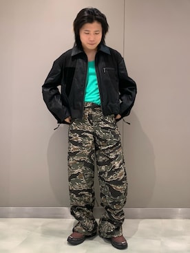 「AULA AILA（アウラアイラ）のAULA AILA/アウラアイラ/BALLOON HEM BLOUSON/バルーンヘムブルゾン（ブルゾン）」を使った、わたるさん（メンズ・161cm）の夏コーディネート