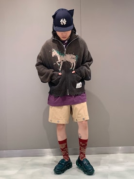 「ローファー」｜「アイテム（スニーカー）」を使った、わたるさん（メンズ・161cm）の夏コーディネート