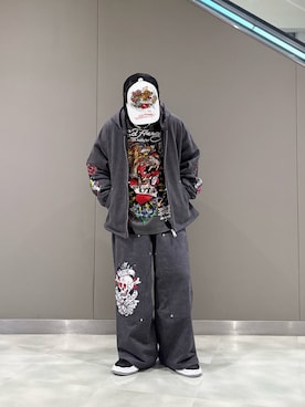 「アイテム（スウェットパンツ）」を使った、わたるさん（メンズ・161cm）の秋コーディネート