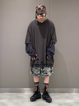 「grounds（グラウンズ）のアイテム」を使った、わたるさん（メンズ・161cm）の夏コーディネート