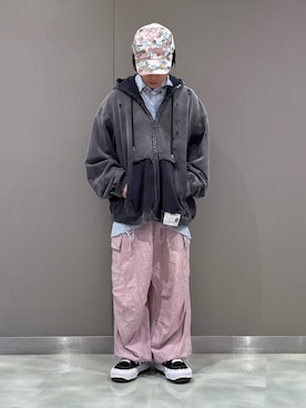 「アイテム（パーカー）」を使った、わたるさん（メンズ・161cm）の秋コーディネート