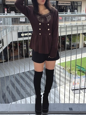 まなさん（レディース・159cm）の秋コーディネート