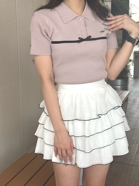 「INGNI（イング）のアイテム（ニット/セーター）」を使った、まなさん（レディース・159cm）の夏コーディネート