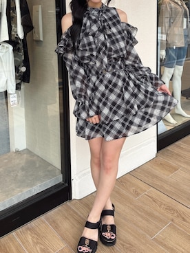 「INGNI（イング）のアイテム（ワンピース）」を使った、まなさん（レディース・159cm）の秋コーディネート
