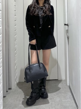 「アイテム（ブルゾン）」を使った、yurm6さん（レディース・153cm）の秋コーディネート