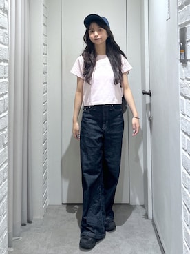 「FREE'S MART（フリーズマート）のアイテム（パンツ）」を使った、yurm6さん（レディース・153cm）の夏コーディネート
