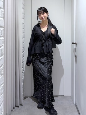 「FREE'S MART（フリーズマート）のアイテム（スカート）」を使った、yurm6さん（レディース・153cm）の秋コーディネート