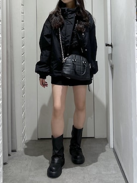「アイテム（ブルゾン）」を使った、yurm6さん（レディース・153cm）の秋コーディネート