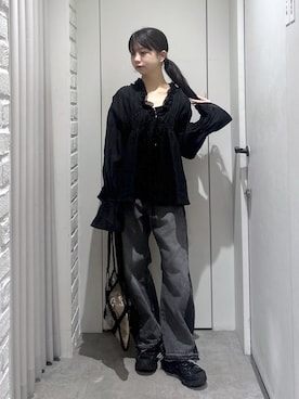 「FREE'S MART（フリーズマート）のアイテム（トップス）」を使った、yurm6さん（レディース・153cm）の春コーディネート