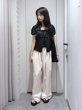 「FREE'S MART（フリーズマート）のアイテム（パンツ）」を使った、yurm6さん（レディース・153cm）の夏コーディネート