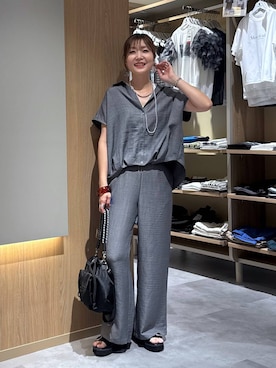 「LEPSIM（レプシィム）の3連ボールネックレス　287544（ネックレス、シルバー系）」を使った、aichangwさん（レディース）の夏コーディネート