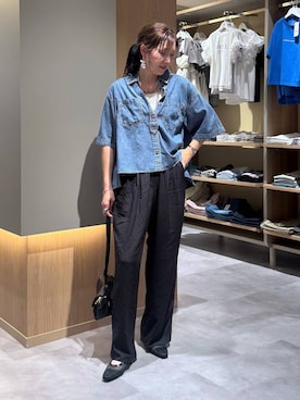 「LEPSIM（レプシィム）の3連ボールネックレス　287544（ネックレス、シルバー系）」を使った、aichangwさん（レディース）の春コーディネート